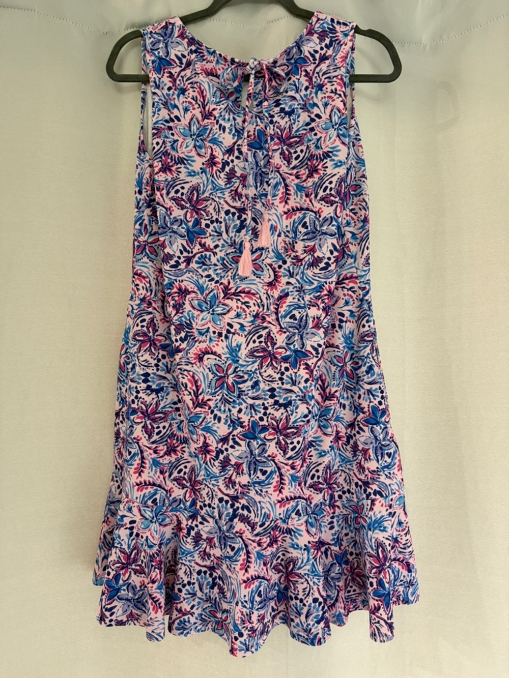 Floral A-Line Midi Skirt in Blue & Pink - Picture 2 of 4